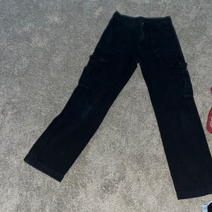 Black cargo pants size medium